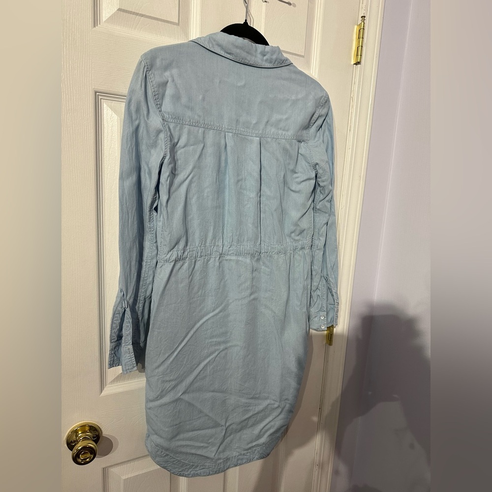 Athleta Light Blue Denim Shirt Dress XS - Picture 14 of 15